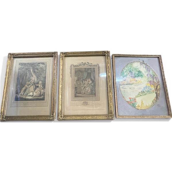 Group of 3 Framed Vintage Prints