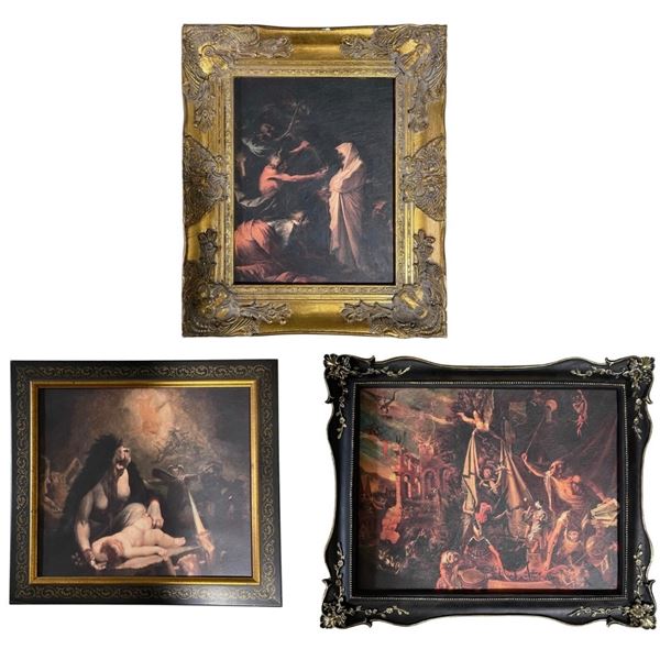 Group of 3 Framed Classical Mythology Artworks