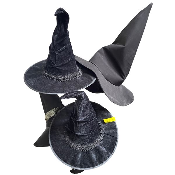4 Large Various Set Dec Witches Hats