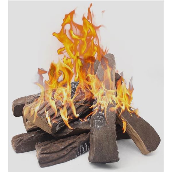 3 Boxes of Mr.Ton Large Ceramic Firewood Logs (8-10pcs per box)