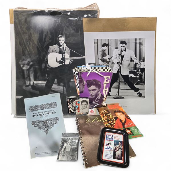 Group of Elvis Presley Items - includes 2 posters/Last Will & Testament Reproduction Copy & More!