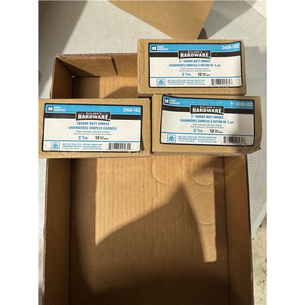 Square button hinges 3 inch