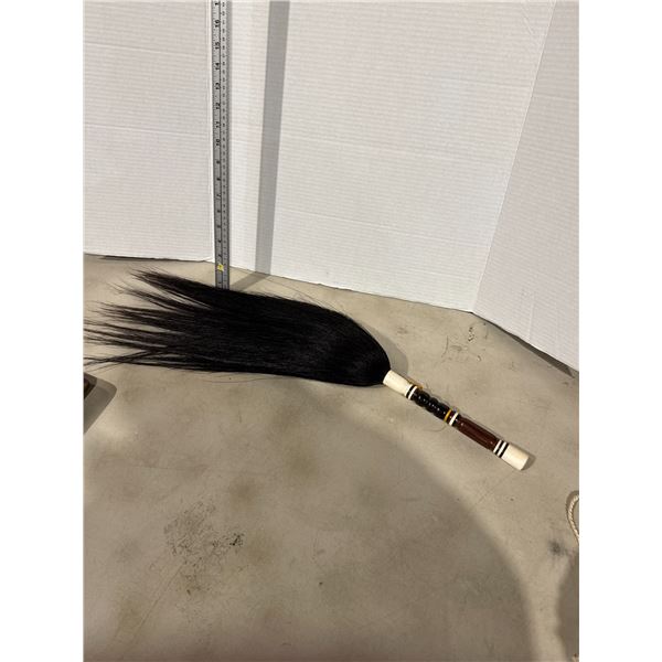 Makonde Horse Hair Fly Whisk, East Africa
