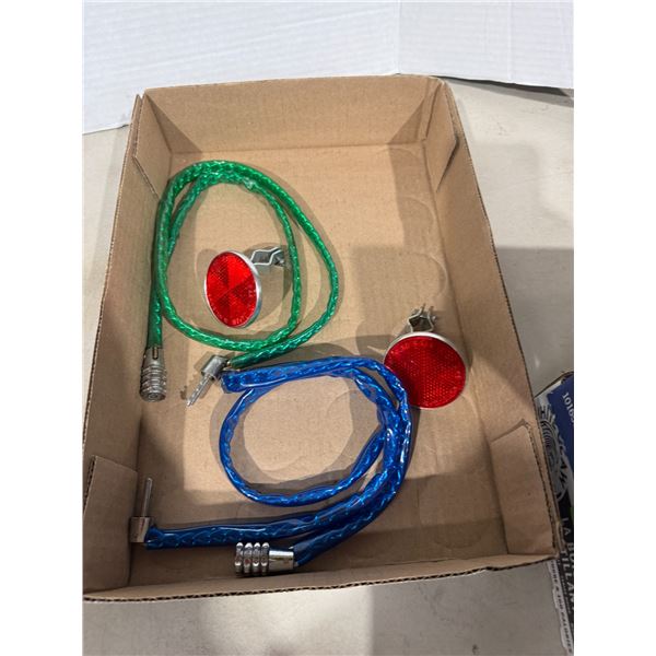 Bike locks and reflectors