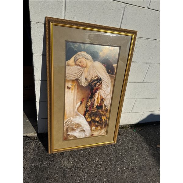 framed giclee print of Frederic Leighton's 1862 painting Odalisque