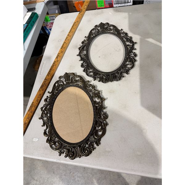 2 vintage photo frames no glass