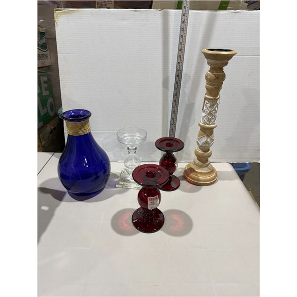 Candle holders and vases