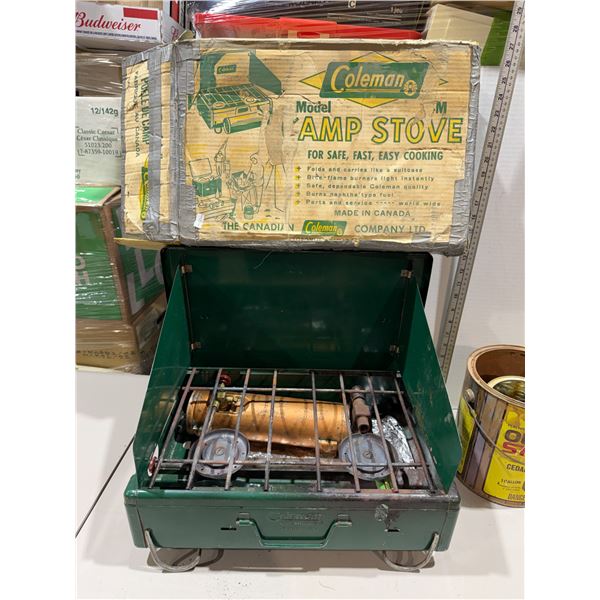 Coleman camp stove with box
