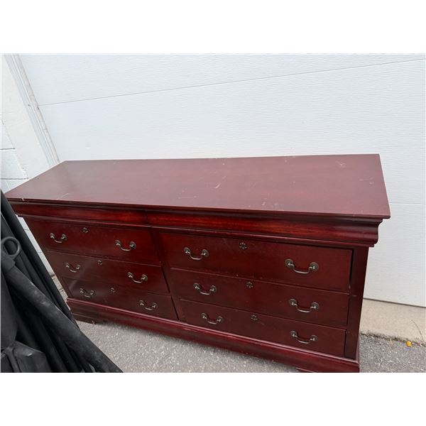 Dresser measures 66 inches long 18 deep and 3 feet tall