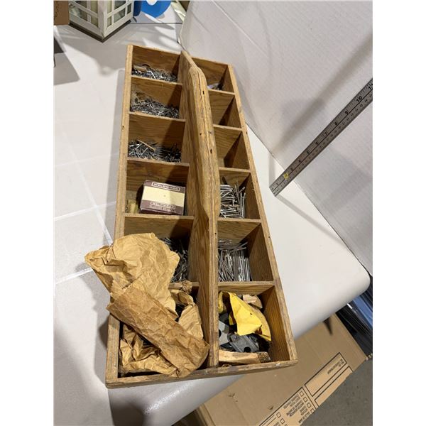 Wood crate with nails