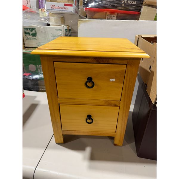 Nightstand measures 17 1/2" x 14 1/2" x 22" tall