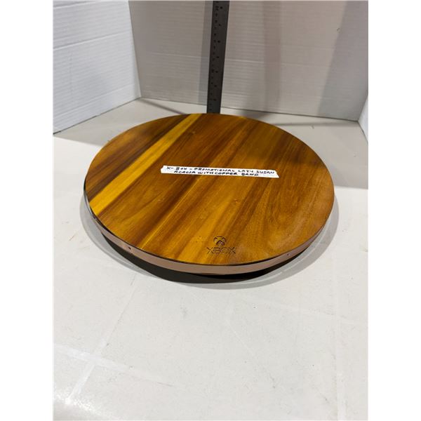 Xbox promotional Lazy Susan Acacia with copper band