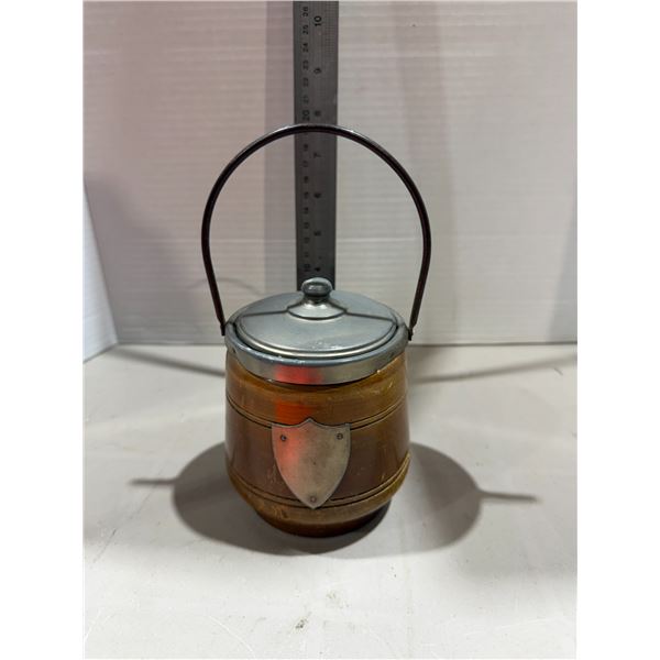 Antique salesman sample ice bucket/ biscuit barrel