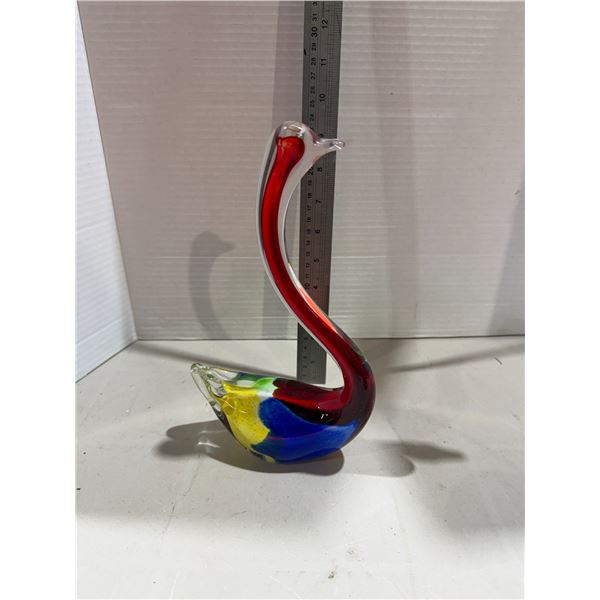 Marano? Glass swan 9.5 inches.
