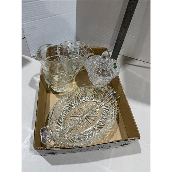 Crystal and other serving dishes