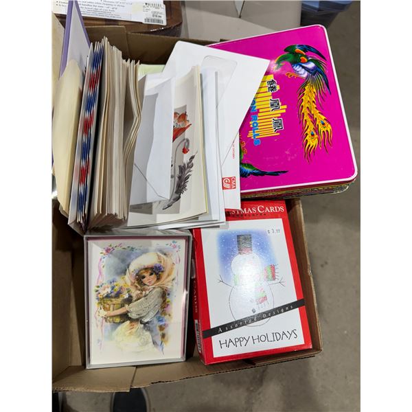 Cards and envelopes and other items