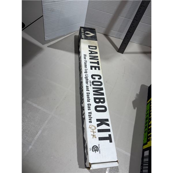 Blue flame log lighter and GANTE gas valve