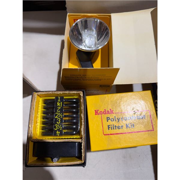 Kodak poly contrast, filter kit and flash