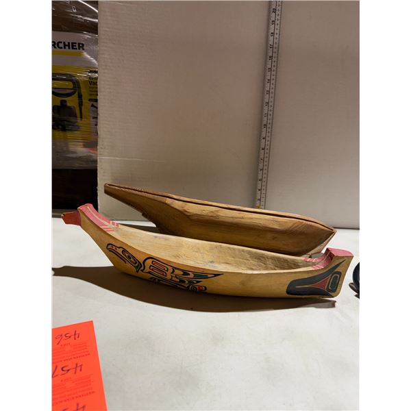 Northwest Coast Indigenous model canoe