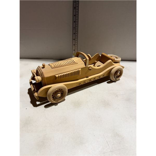 Carved wood car