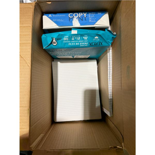 Copy paper and lined paper