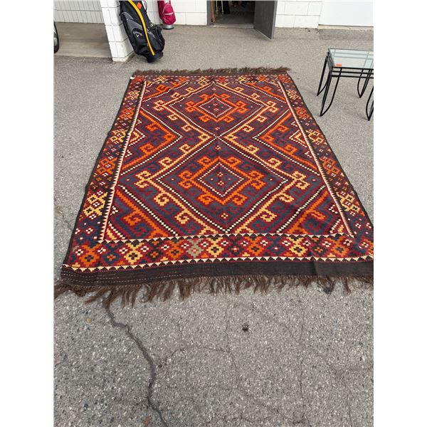 Made in Afghanistan, 100% wool rug 10 foot 8" x 7'