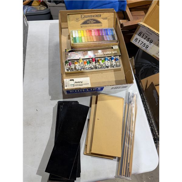 Crafting paints and other items and pastels
