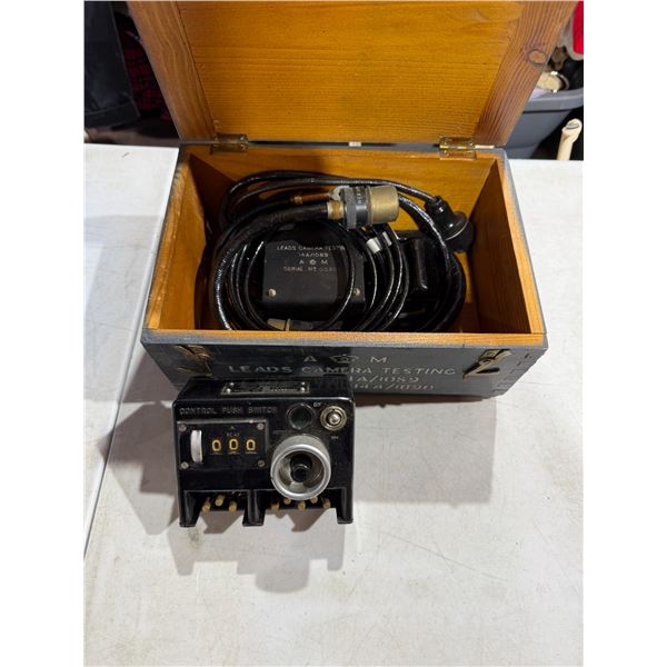 Airplane leads, camera, testing, and control push switch