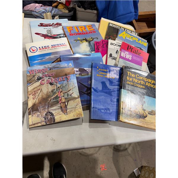 Books, naval aviation, Wings over Calgary, fire bombers, etc.