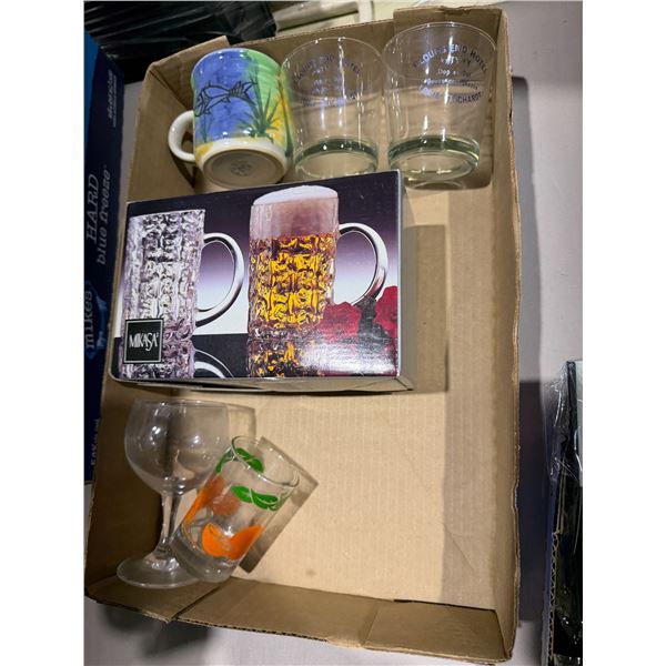 Vintage glasses and Mikasa mug