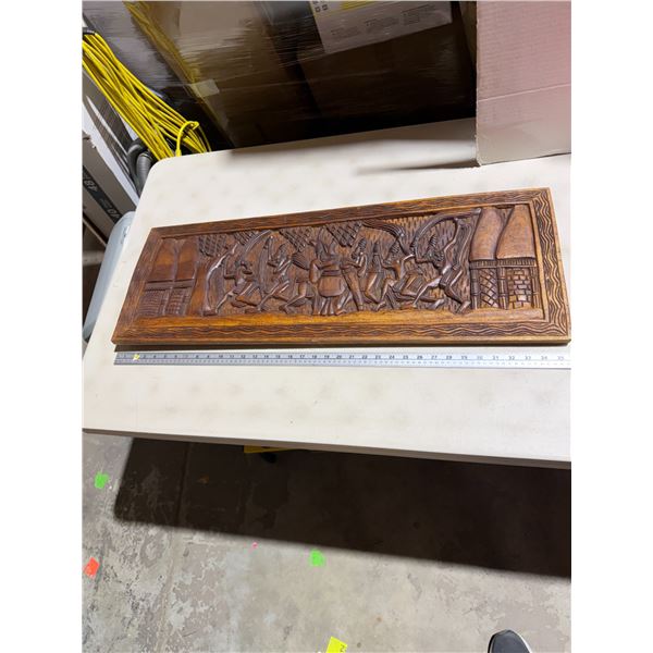 Carved wall decor