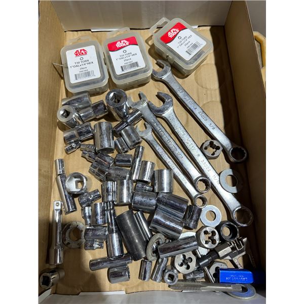 Sockets and wrenches and hex items