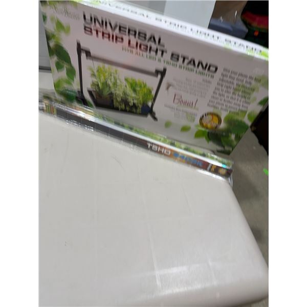 Universal strip light stand and light