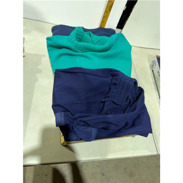 One size  sweatshirts and stirrup sweatpants