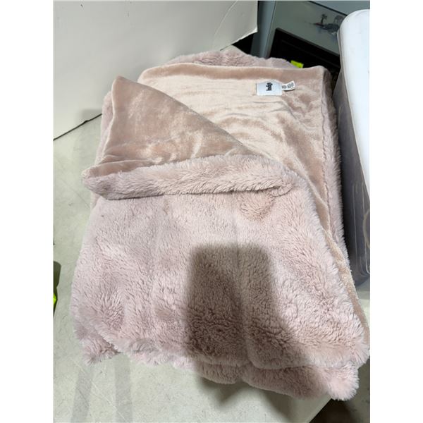 Soft, fuzzy blanket indigo