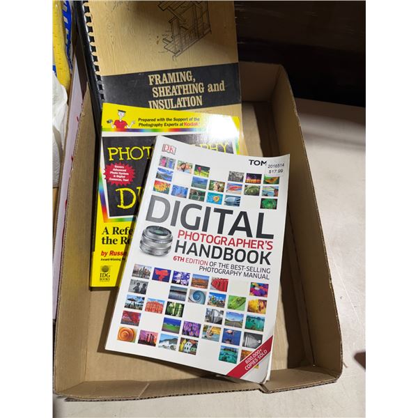 Photography and framing, sheeting and insulation books