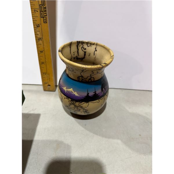 Navajo horse hair painted vase