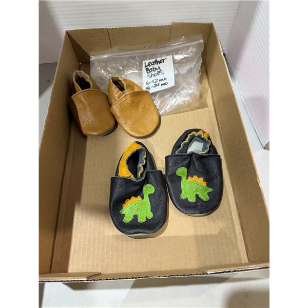 Leather baby shoes 6–12 months and 18–24 months