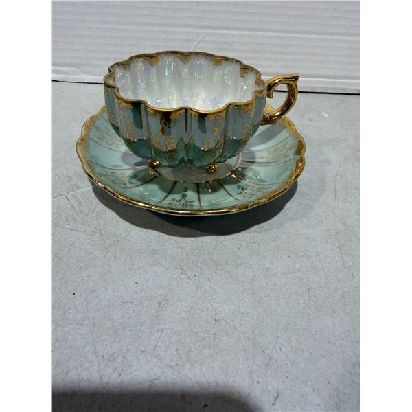SHAFFORT Japan, hand painted teacup and saucer