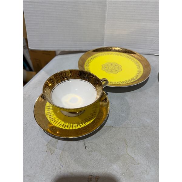 BABARIA  EBERTHAL West German, teacup saucer and lunch plate