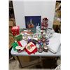 Image 1 : Christmas decor with light up color changing lights on tree