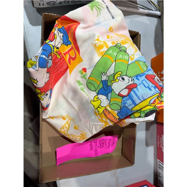 1980s Disney twin fitted sheet carnival theme