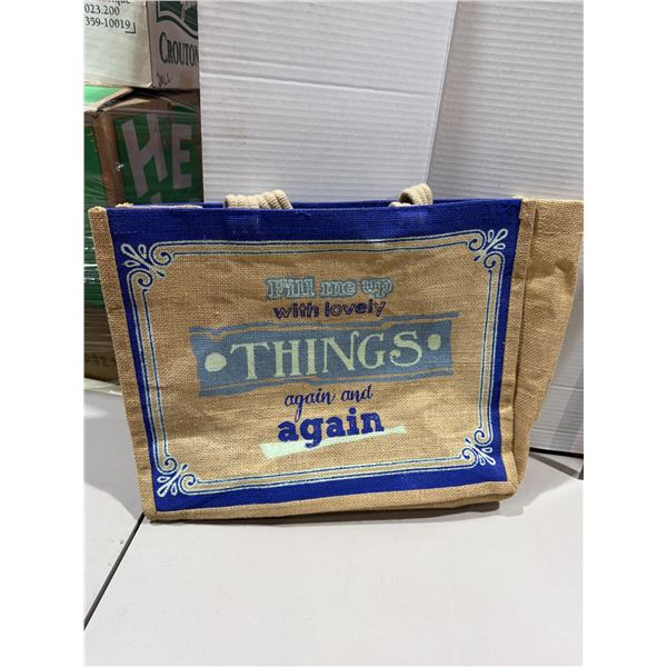 Fill me up with lovely things again and again reusable bag