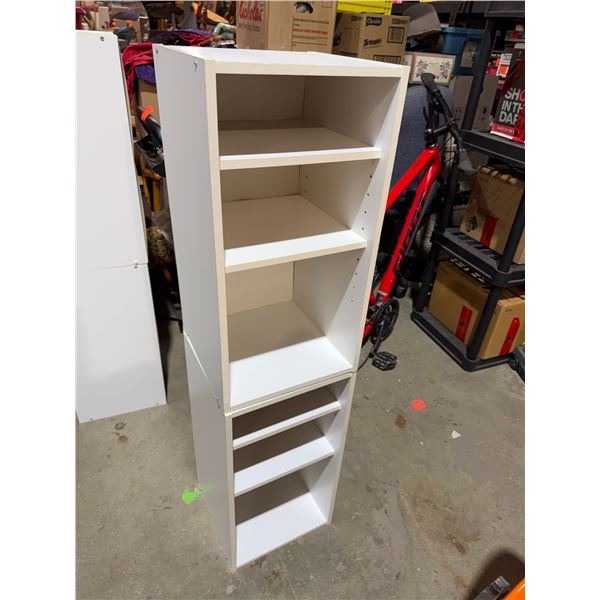 Two-piece adjustable shelving