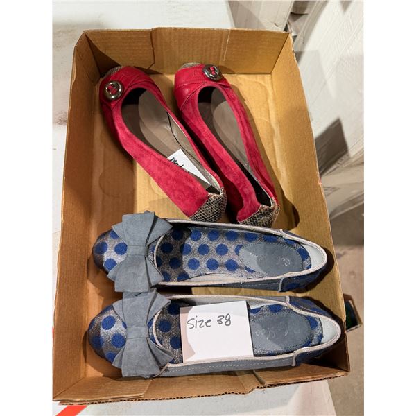 Ladies shoes, one pair made in Italy size 39 other pair size 38