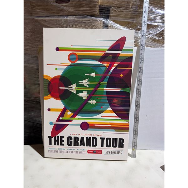The grand tour advertising Jupiter, Saturn, Uranus Neptune nail boarding