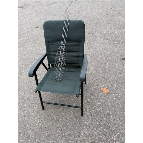 Camp chair and fish cook