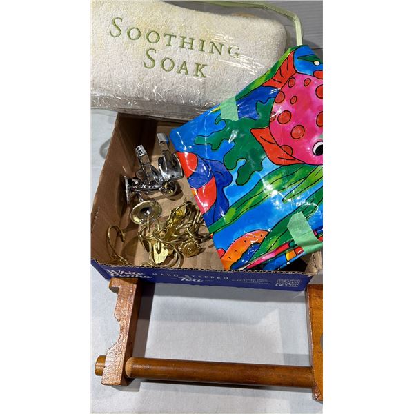 Soothing, soak, pillow and other bathroom accessories