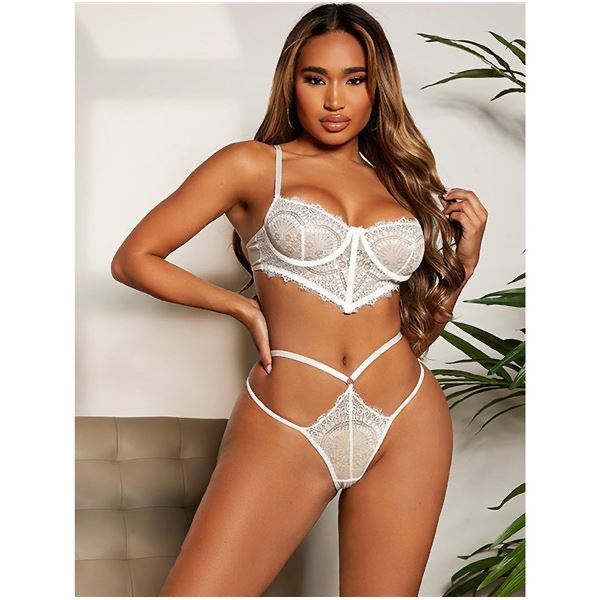 Carmen - CREAM bra and underwear set Size L