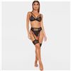 Image 2 : Samantha - BLUE bra, underwear and garter set Size M
